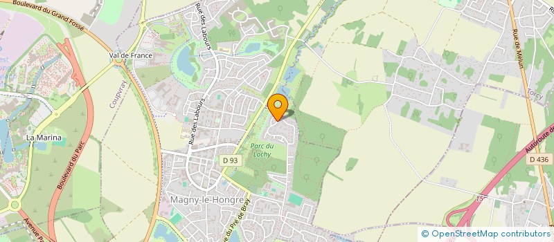 localisation de l'entreprise SCI LES D  MAGNY-LE-HONGRE