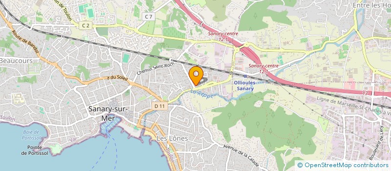localisation de l'entreprise SCI LES DARIOLES à SANARY SUR MER