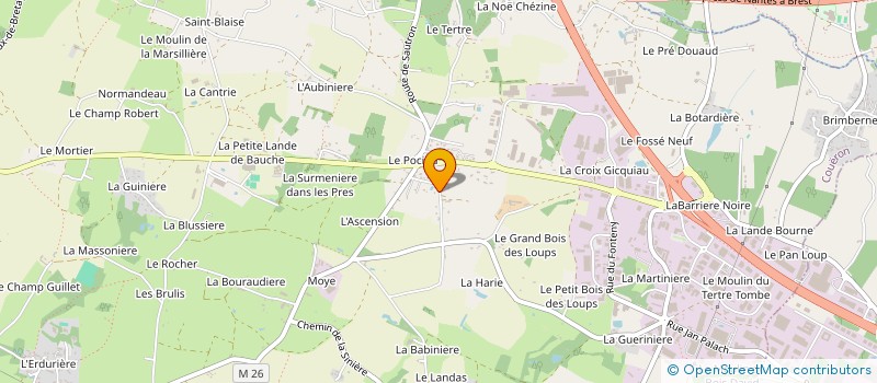 localisation de l'entreprise SCI LES DEMEURES DE PANNECE à COUERON