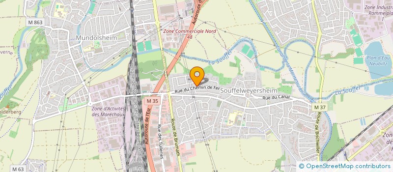 localisation de l'entreprise SCI LES DENTINES  SOUFFELWEYERSHEIM