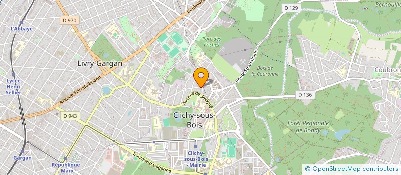 localisation de l'entreprise SCI LES DEUX AILES à CLICHY-SOUS-BOIS