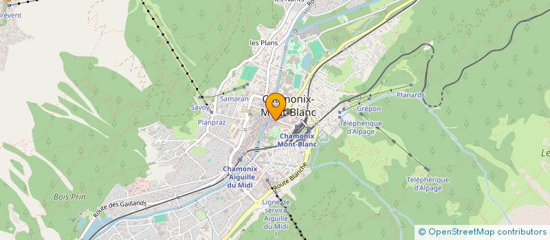 localisation de l'entreprise SCI LES DEUX CHAMOIS à CHAMONIX-MONT-BLANC