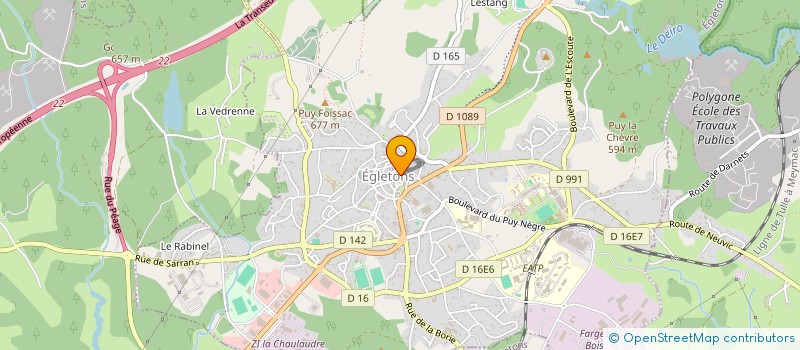 localisation de l'entreprise SCI LES DEUX CHENES à EGLETONS