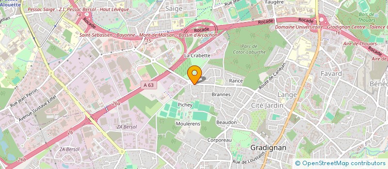 localisation de l'entreprise SCI LES DEUX F  GRADIGNAN