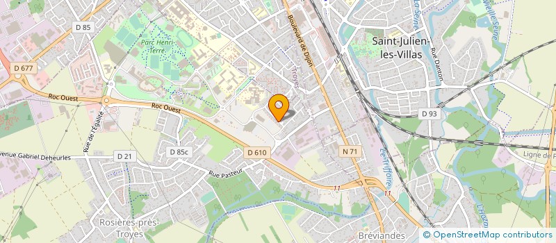 localisation de l'entreprise SCI LES DEUX HAIES  ROSIERES-PRES-TROYES