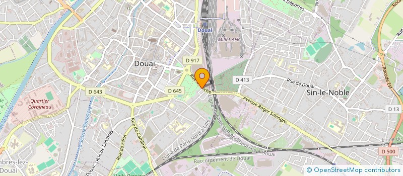 localisation de l'entreprise SCI LES DEUX P à DOUAI