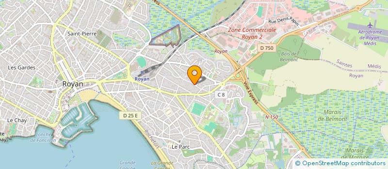 localisation de l'entreprise SCI LES DEUX PALMIERS  ROYAN