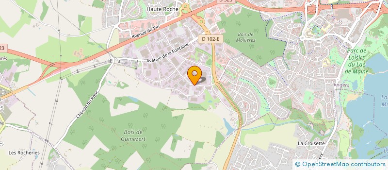 localisation de l'entreprise SCI LES DEUX RIVIERES  BEAUCOUZE