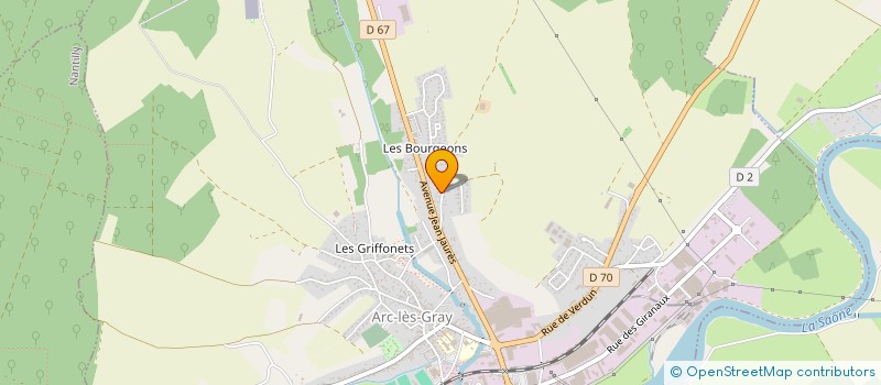 localisation de l'entreprise SCI LES DEUX RIVIERES  ARC-LES-GRAY