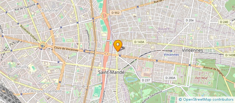 localisation de l'entreprise SCI LES DEUX TAMARINS  SAINT-MANDE