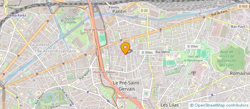 localisation de l'entreprise SCI LES DOUDES à PANTIN
