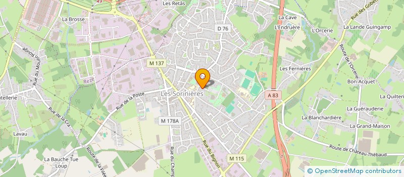 localisation de l'entreprise SCI LES DUNES  LES SORINIERES