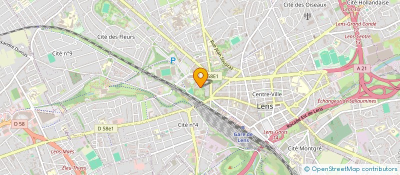 localisation de l'entreprise SCI LES EAUX  LENS