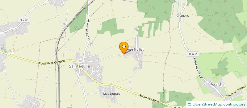 localisation de l'entreprise SCI LES EAUX BLEUES  SAINTE-JULIE