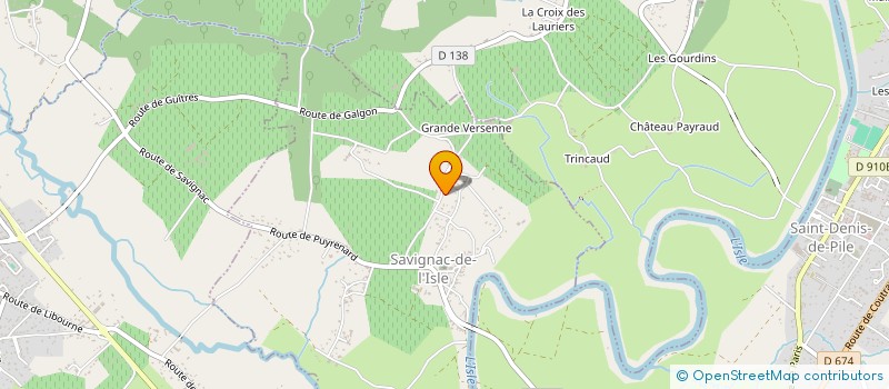 localisation de l'entreprise SCI LES EAUX BONNES  SAVIGNAC-DE-L'ISLE