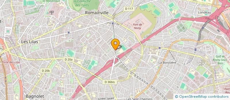 localisation de l'entreprise SCI LES EAUX DE ROMAINVILLE à ROMAINVILLE