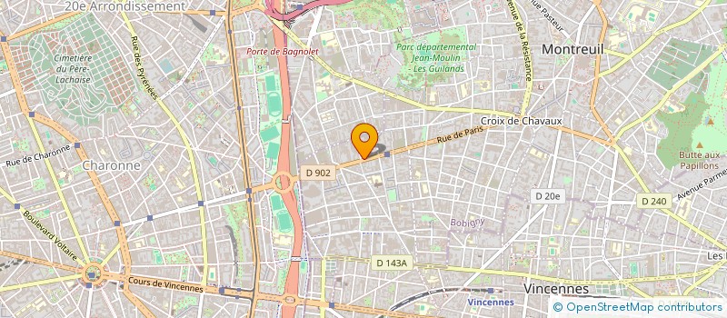 localisation de l'entreprise SCI LES EAUX VIVES à MONTREUIL