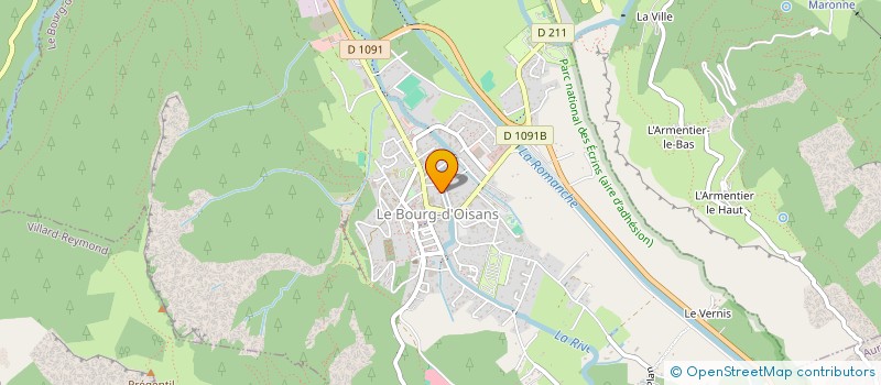 localisation de l'entreprise SCI LES EAUX VIVES  LE BOURG-D'OISANS