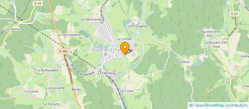 localisation de l'entreprise SCI LES ECHARMEAUX  POULE-LES-ECHARMEAUX