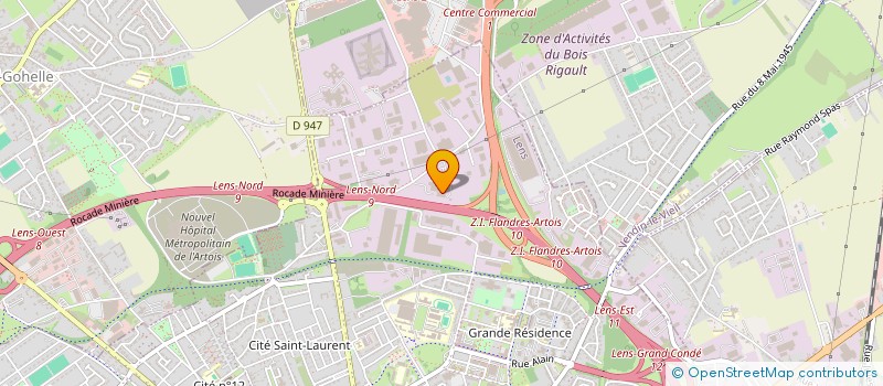 localisation de l'entreprise SCI LES ECUREUILS  LENS