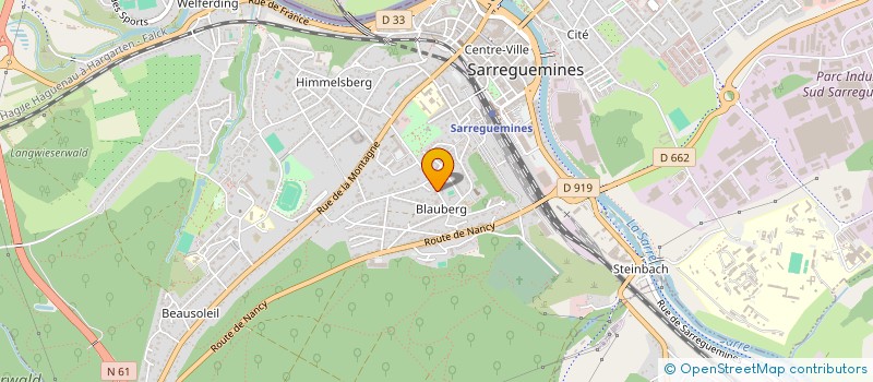 localisation de l'entreprise SCI LES ECUREUILS DU BLAUBERG à SARREGUEMINES