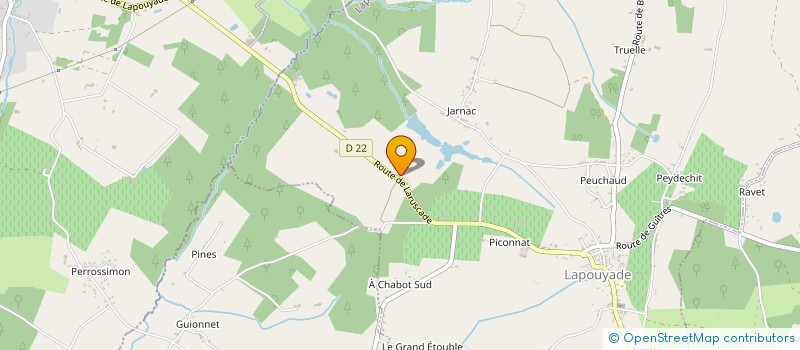 localisation de l'entreprise SCI LES ECURIES DE LA HAUTE CORNADE  LAPOUYADE