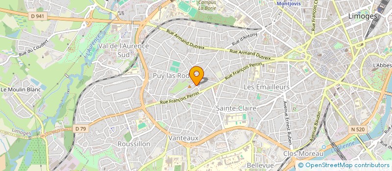 localisation de l'entreprise SCI LES ECURIES DE PROXIMART à LIMOGES