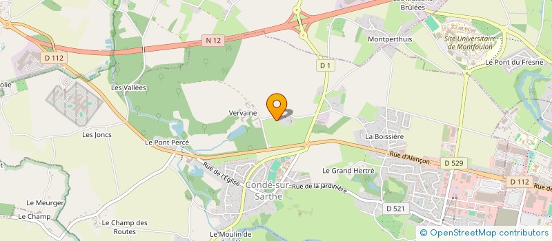 localisation de l'entreprise SCI LES ECURIES DE VERVAINE à CONDE-SUR-SARTHE