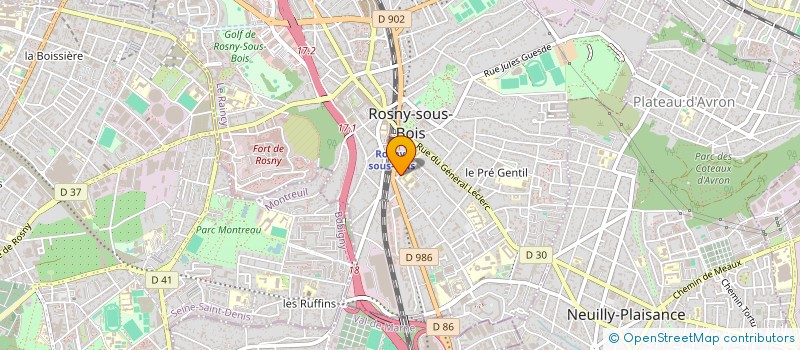 localisation de l'entreprise SCI LES EDELWEISS à ROSNY-SOUS-BOIS