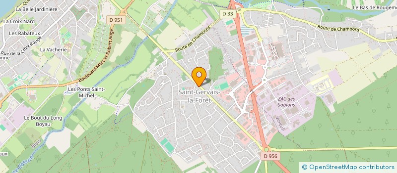 localisation de l'entreprise SCI LES EGLANTIERS  SAINT-GERVAIS-LA-FORET