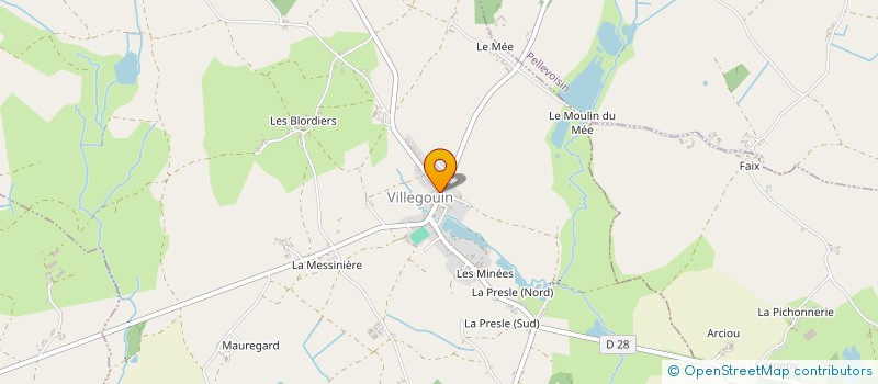 localisation de l'entreprise SCI LES EGLANTINES à VILLEGOUIN