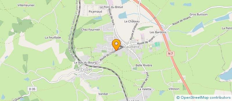 localisation de l'entreprise SCI LES ENFANTS DE MARCEL PEILLON  LA PACAUDIERE