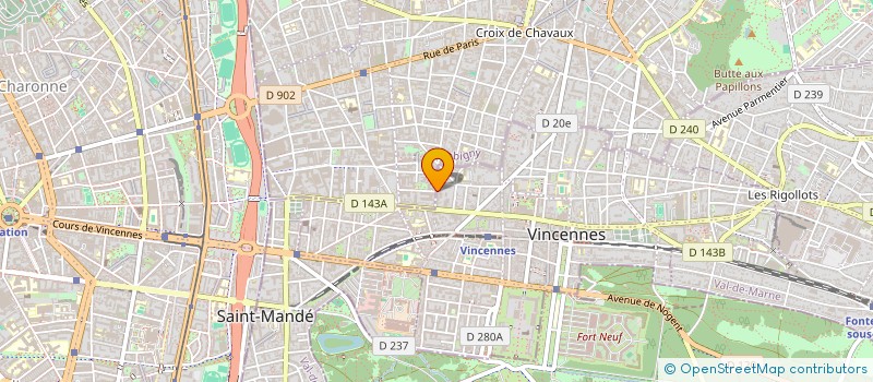 localisation de l'entreprise SCI LES ENTREPOTS MODERNES à VINCENNES