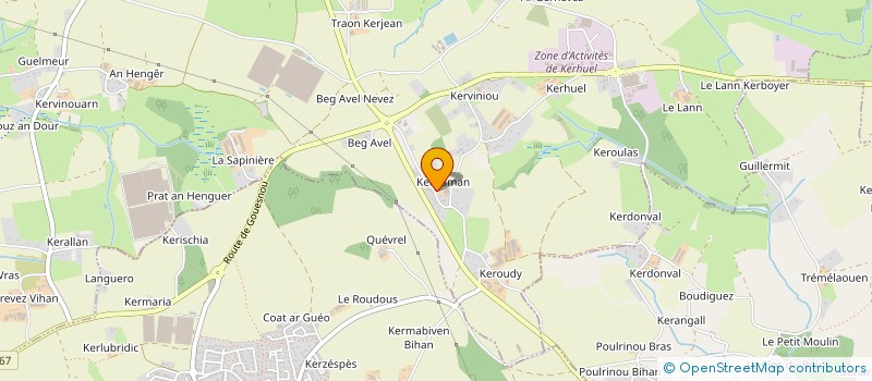 localisation de l'entreprise SCI LES ERABLES  MILIZAC-GUIPRONVEL