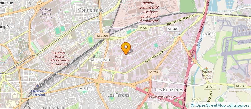 localisation de l'entreprise SCI LES ERABLES  CLERMONT-FERRAND