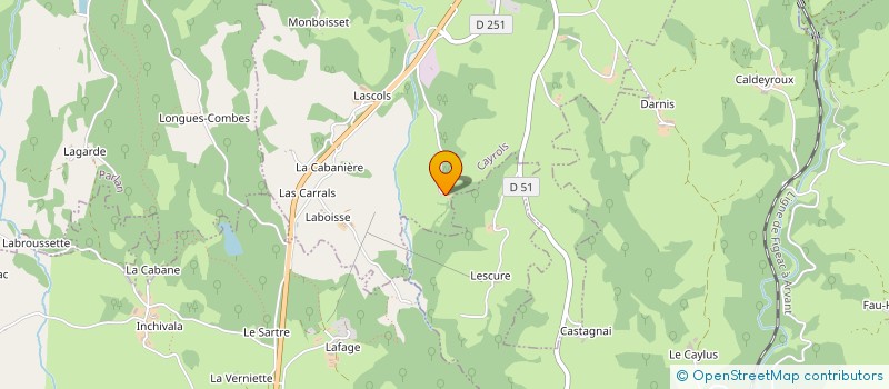 localisation de l'entreprise SCI LES ESCUROUX à CAYROLS