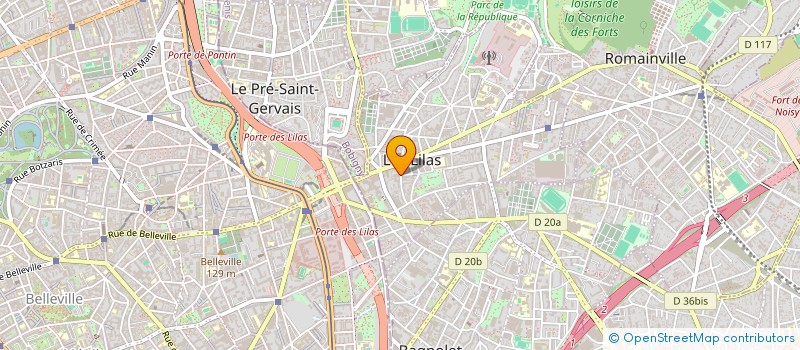 localisation de l'entreprise SCI LES ESSENDOLES à LES LILAS