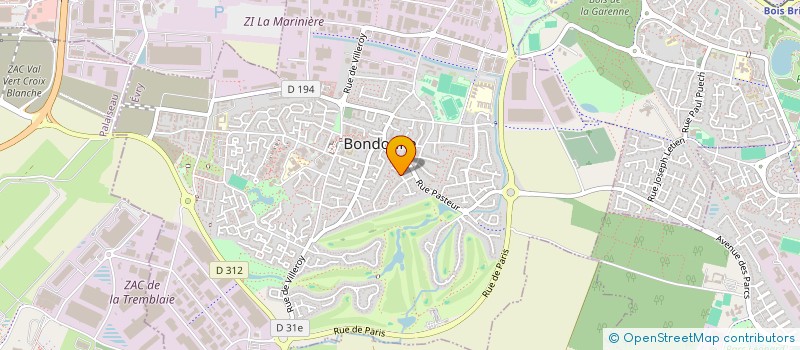 localisation de l'entreprise SCI LES ETANGS à BONDOUFLE