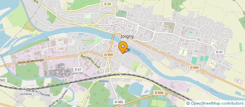 localisation de l'entreprise SCI LES ETISSEAUX à JOIGNY