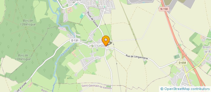 localisation de l'entreprise SCI LES ETOILES DE COURSEULLES  URVILLE