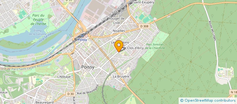 localisation de l'entreprise SCI LES FAUVETTES à POISSY