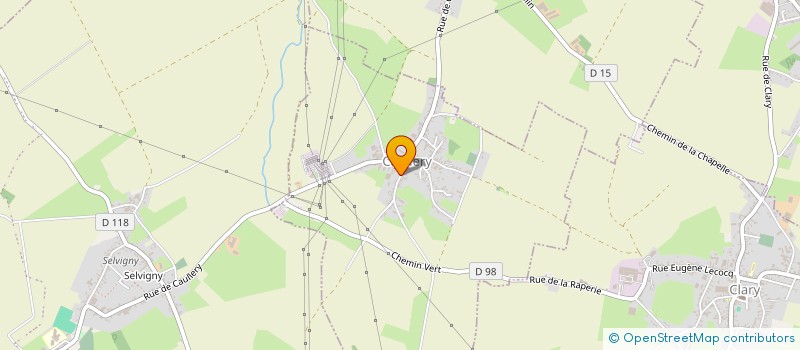 localisation de l'entreprise SCI LES FAUVETTES  CAULLERY