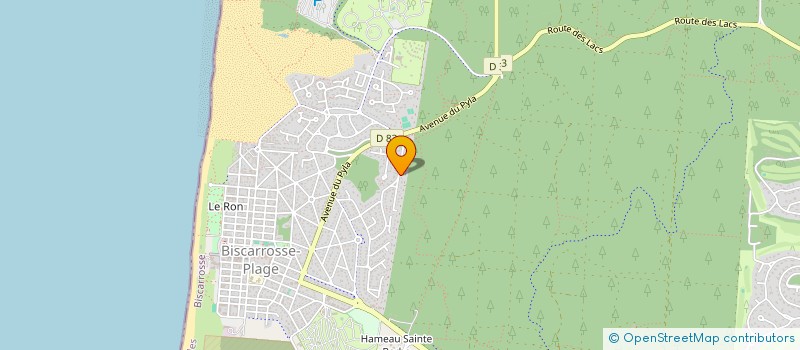 localisation de l'entreprise SCI LES FAUVETTES  BISCARROSSE