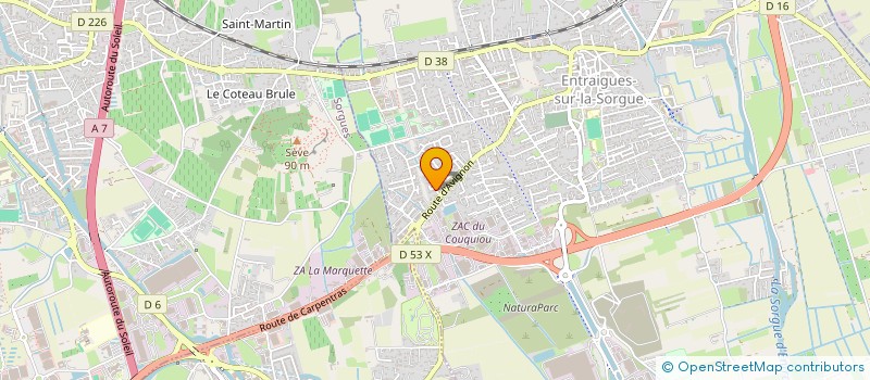 localisation de l'entreprise SCI LES FAUVETTES  ENTRAIGUES-SUR-LA-SORGUE