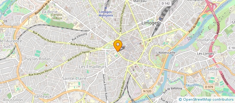 localisation de l'entreprise SCI LES FAYES à LIMOGES