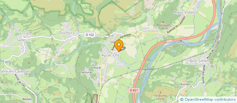 localisation de l'entreprise SCI LES FAYTOUS  AYZAC-OST