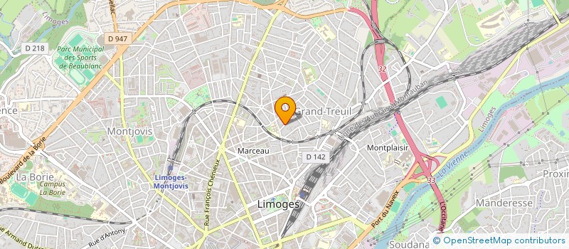 localisation de l'entreprise SCI LES FELINES à LIMOGES