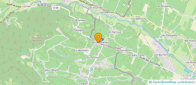 localisation de l'entreprise SCI LES FERMES DU MOULIN  CHENAS