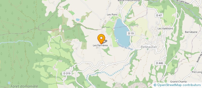 localisation de l'entreprise SCI LES FERRIERES à PELLEAUTIER