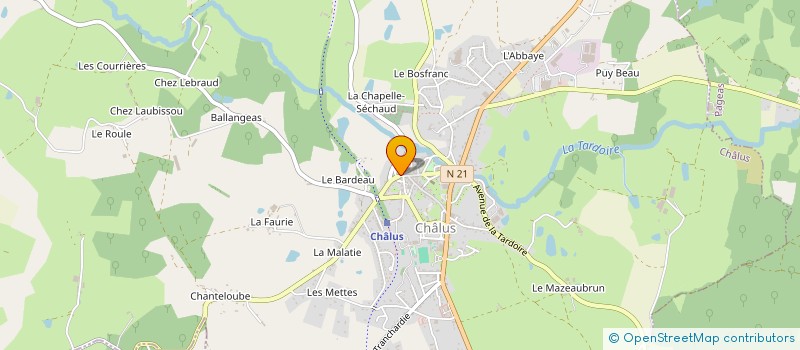 localisation de l'entreprise SCI LES FEUILLARDIERS à CHALUS